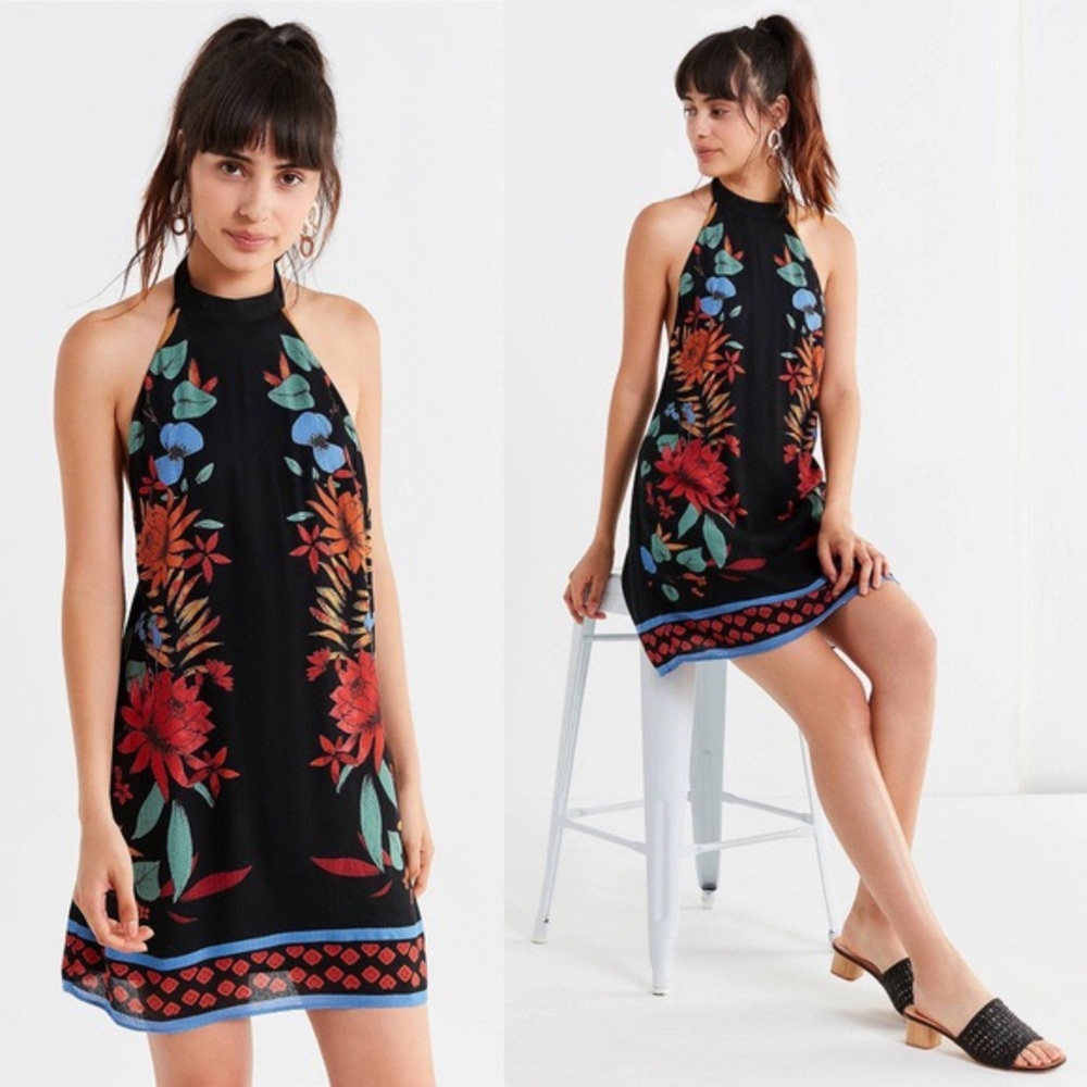 Urban Outfitters Catalina Printed Halter Dress
